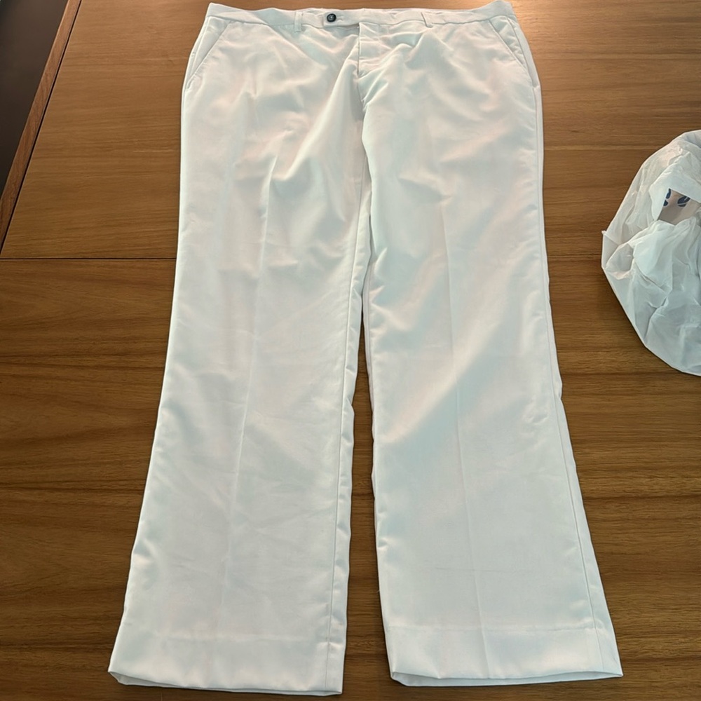 Paisley & Gray Men’s 40 x 32 White Flat Front Dressy Pants